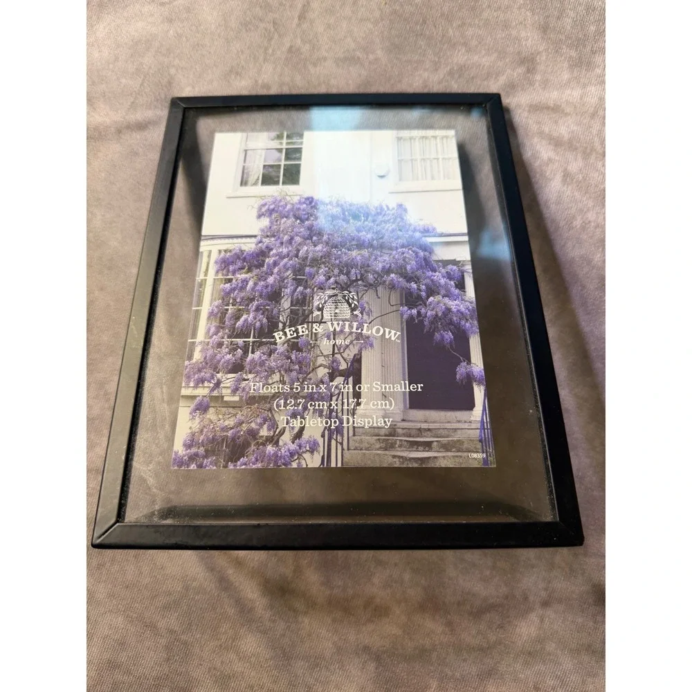Bee & Willow Home 7x9 Metal Float Frame Black Tabletop Display 5x7 Photo L08359